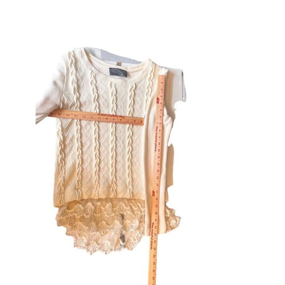 Anthropology Sunday in Brooklyn braided front ruffle lower part of pullover swea - Picture 14 of 16